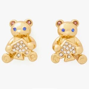 Kate‎ Spade NWT Oh What Fun Spade Teddy Bear Studs
